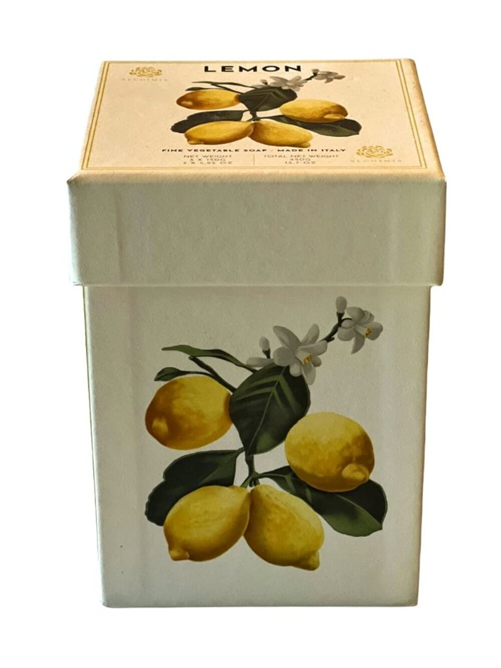 Alchimia Lemon Citron 3pc Boxed Soap Set 3 x 5.25 Oz